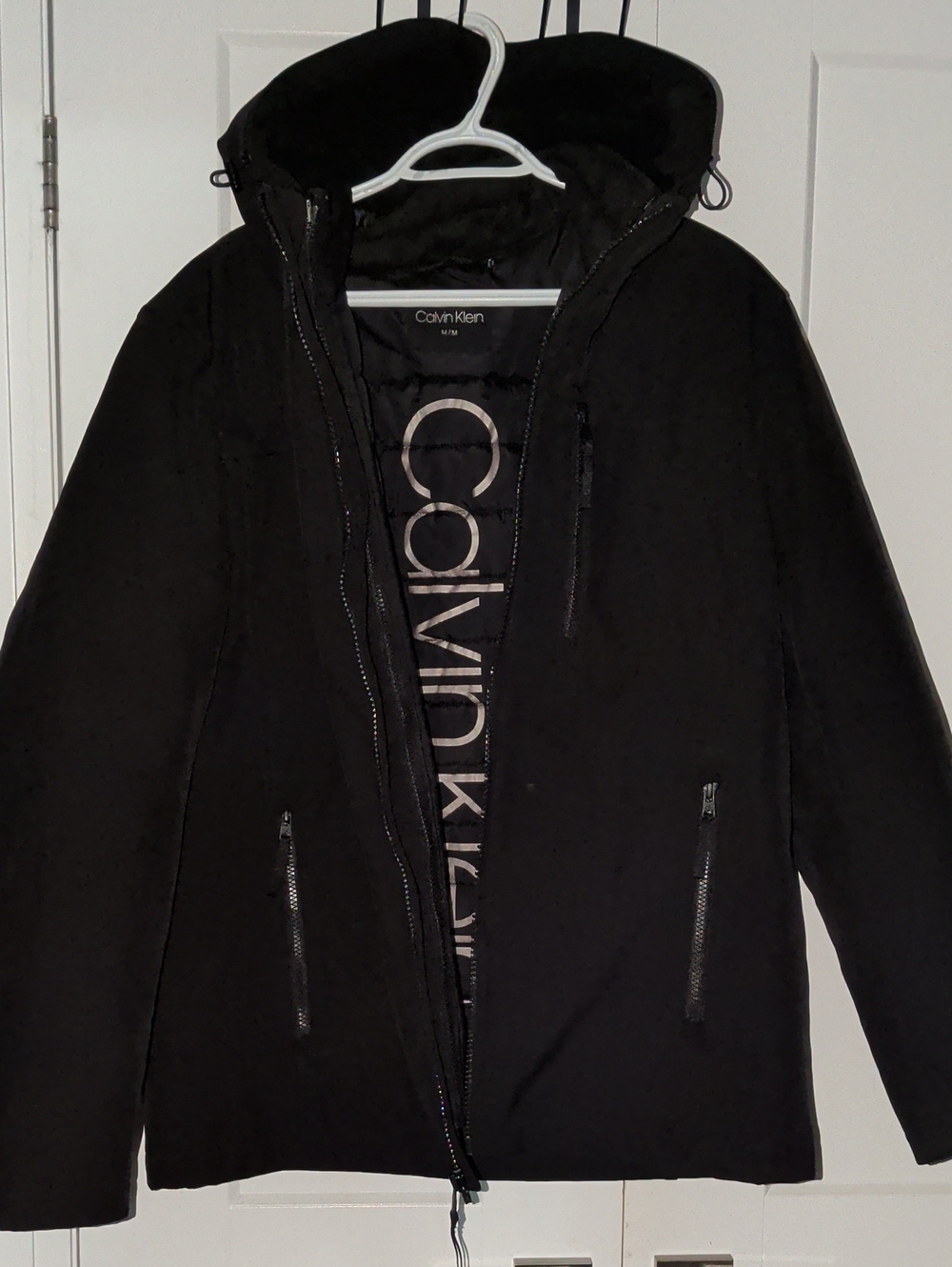 Calvin Klein Black Quilted Jacket with Logo Label